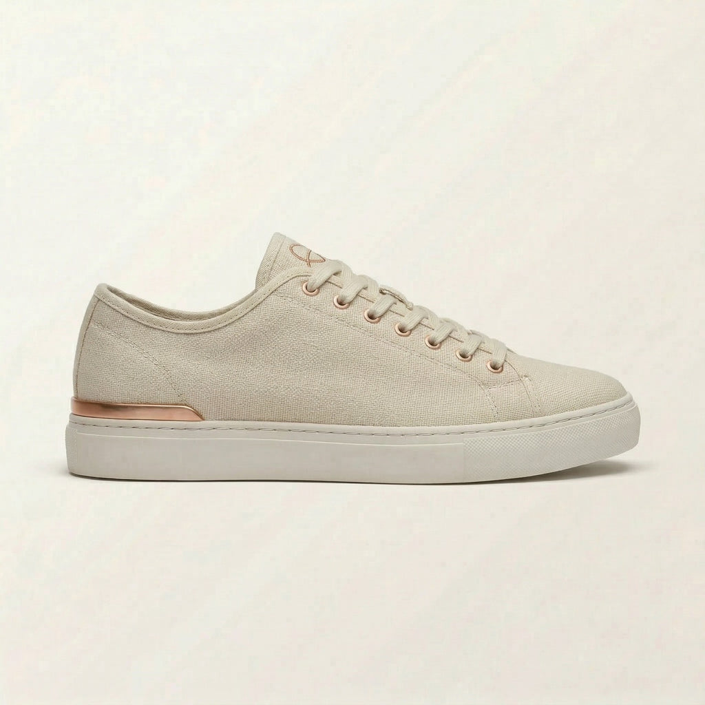 ERTH CLASX sandstone sneaker right facing on a white background